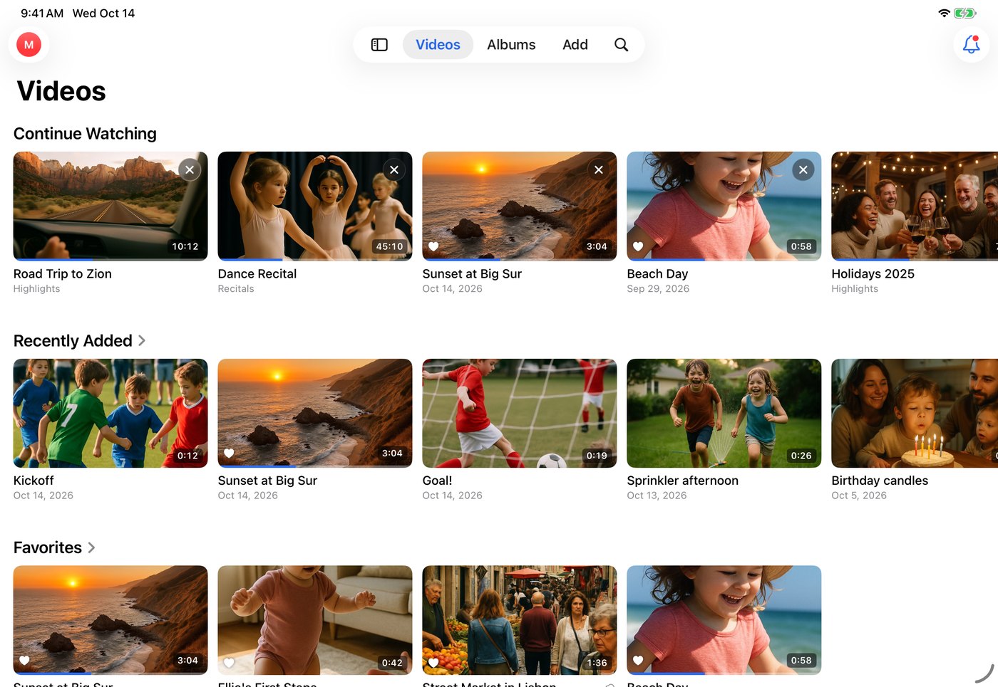 Videos on iPad